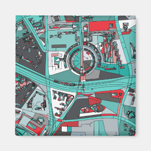 Karte Berlins, Deutschland Magnet