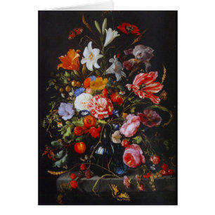 Karte Berühmte Künstler Vintage Kunst Blumen Vase