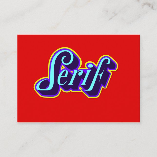 Karte Beschriftung Serif  (Vorderseite)