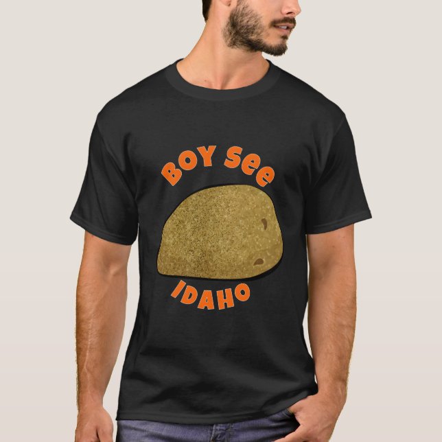 Karte Boise Idaho Zuhause Staat von Idaho Boy See  T-Shirt (Vorderseite)