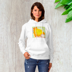 Karte Boliviens mit Städten und Grenzen Hoodie
