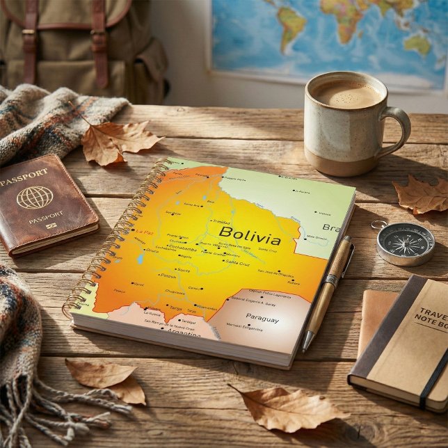 Karte Boliviens mit Städten und Grenzen Planer (Von Creator hochgeladen)