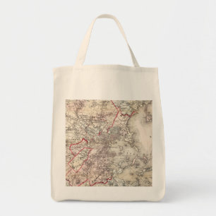 Karte: Boston, 1883 Tragetasche