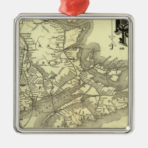 Karte Boston und Maine Railroad 2 Ornament Aus Metall