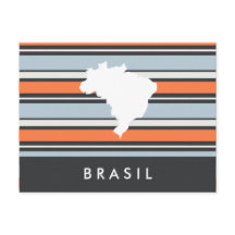 Karte Brasilien: Moderne Streifen