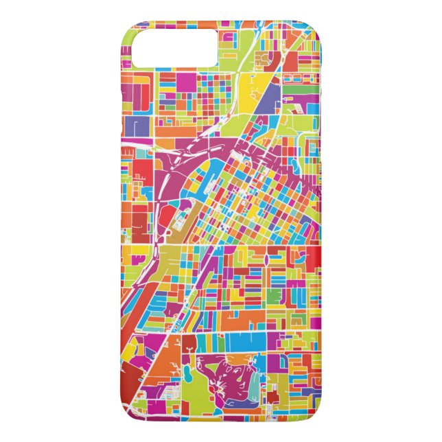 Karte bunten Las Vegass, Nevada Case-Mate iPhone Hülle (Rückseite)