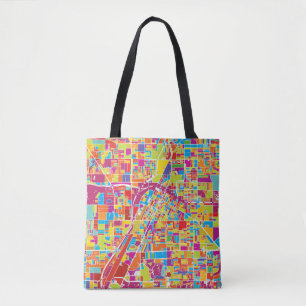 Karte bunten Las Vegass, Nevada Tasche
