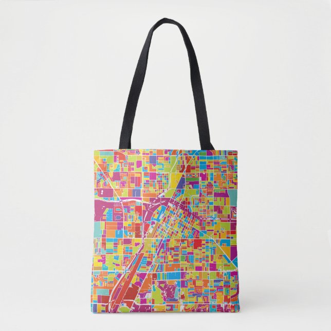 Karte bunten Las Vegass, Nevada Tasche (Vorderseite)