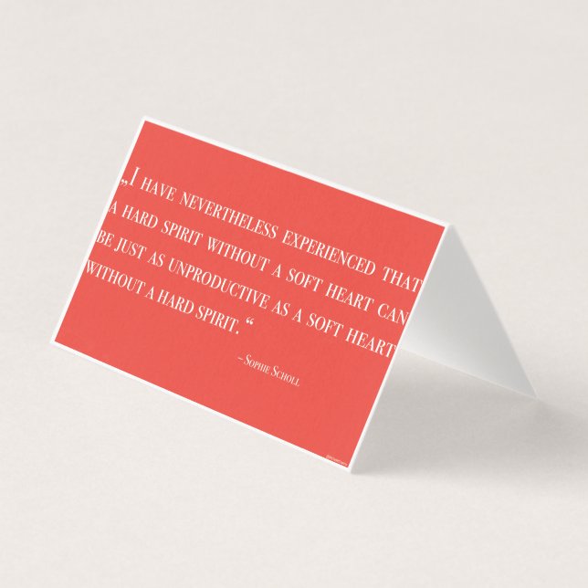 Karte – Card – Sophie Scholl – Quote – White Rose (Vorderseite)