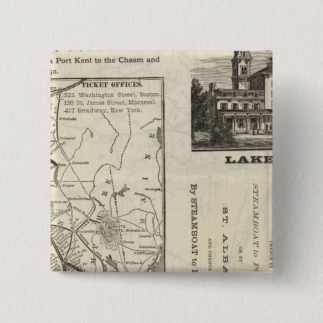Karte Central Vermont Railway Button (Vorderseite)