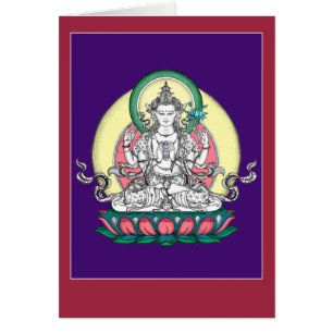 KARTE Chenrezig/Avalokiteshvara mit Erklärung