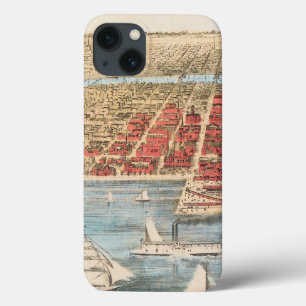 KARTE: CHICAGO, c1857 iPhone 13 Hülle