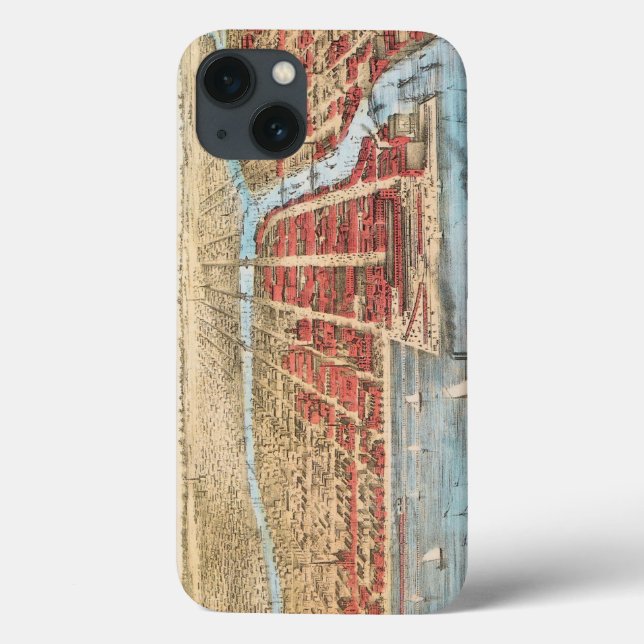 KARTE: CHICAGO, c1857 Case-Mate iPhone Hülle (Rückseite)