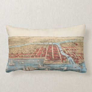 KARTE: CHICAGO, c1857 Lendenkissen