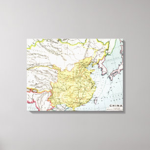 KARTE: CHINA, 1910 LEINWANDDRUCK