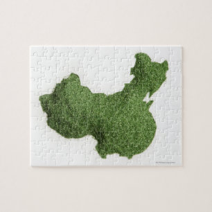 Karte China Mainland aus Gras