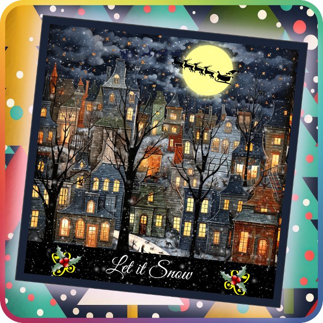 KARTE CHRISTMAS - Schnee lassen - beidseitige Flac (Von Creator hochgeladen)