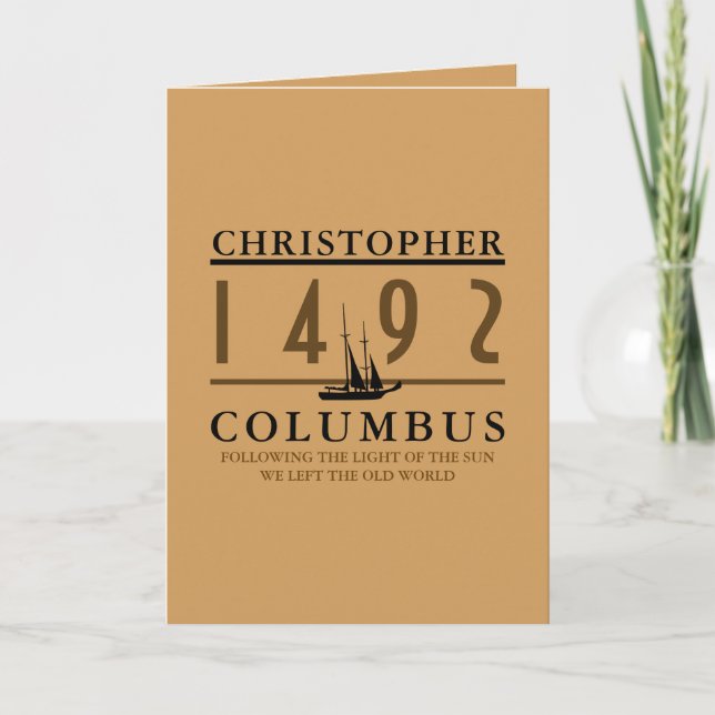 Karte Columbus 1492 (Vorderseite)