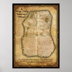 Karte DA Silvestras zu König Solomons Mines Poster