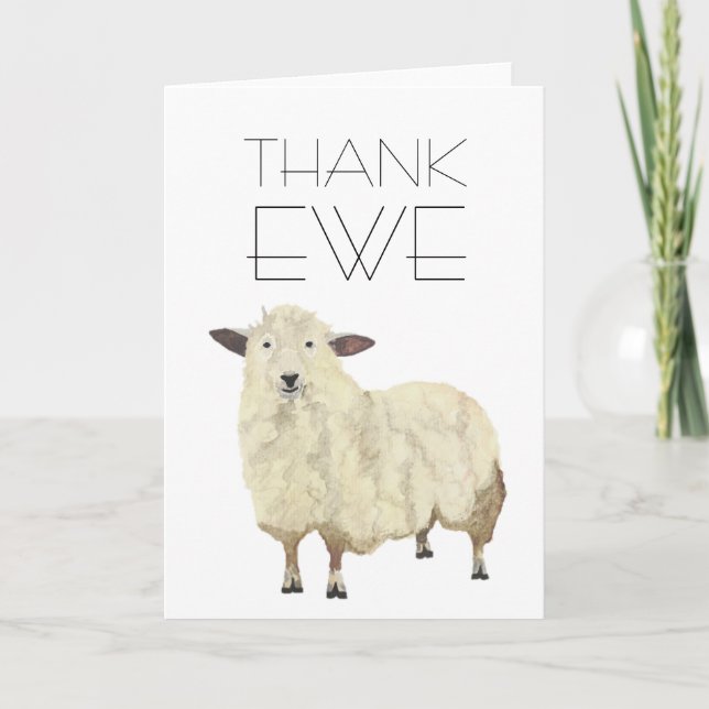 Karte "DANK EWE" (Vorderseite)