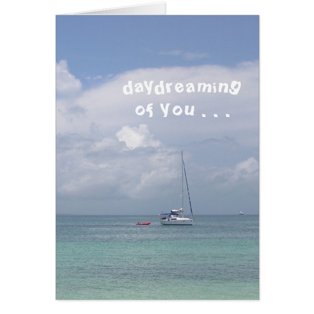 Karte, "Daydreaming of You" ( Schiff auf der Karib (Vorne)