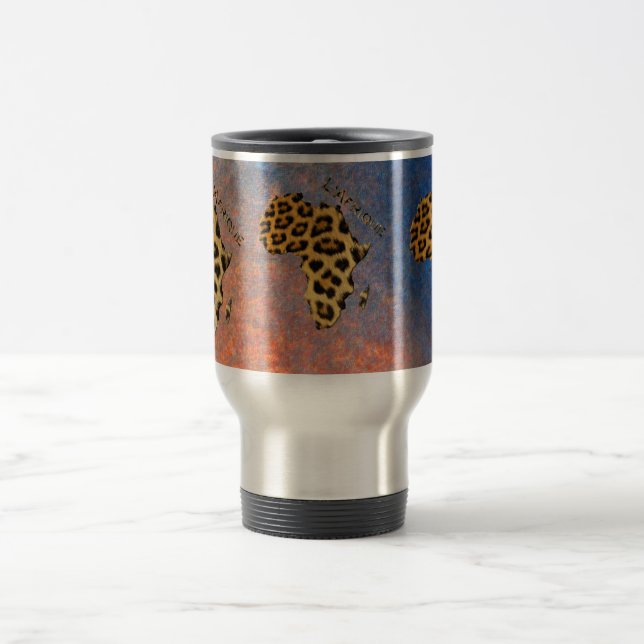 Karte der AFRICA Leopard Spots Wildlife Tasse (Mittel)