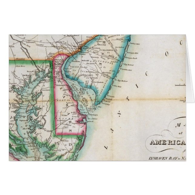 Karte der amerikanischen Küste (Vorderseite (Horizontal))