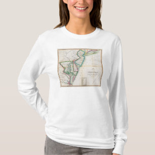 Karte der amerikanischen Küste T-Shirt