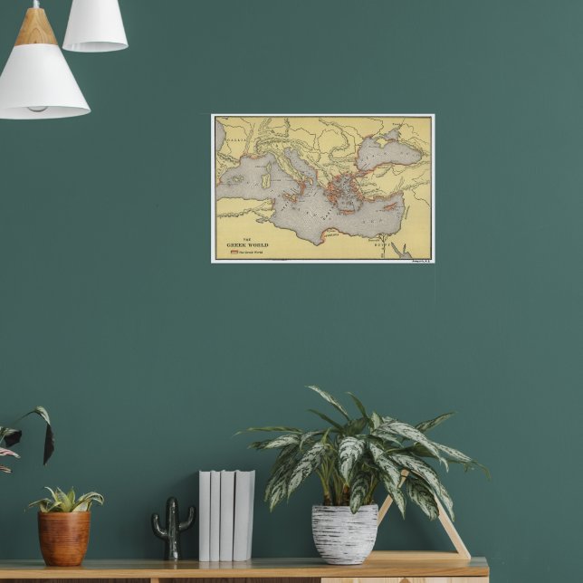 Karte der antiken griechischen Welt (1899) Poster (Wohnzimmer 1)