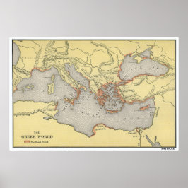 Karte der antiken griechischen Welt (1899) Poster