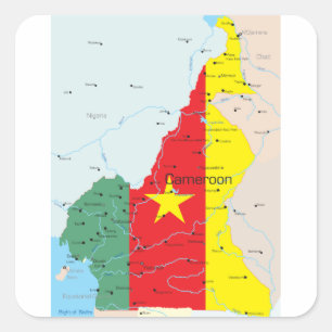 Karte der Aufkleber in Kamerun
