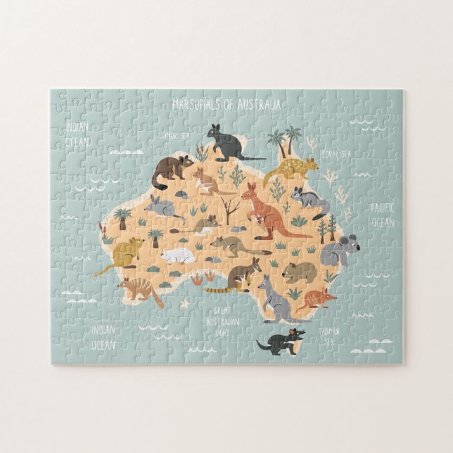 Karte der australischen Marsupials-Kinder (Horizontal)