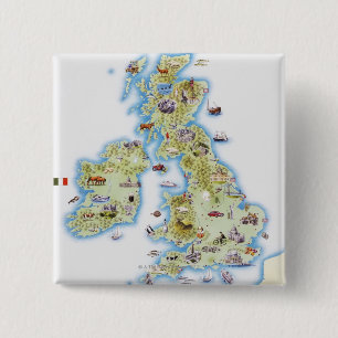 Karte der britischen Inseln Button