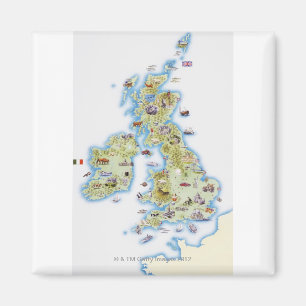 Karte der britischen Inseln Magnet