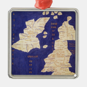 Karte der britischen Inseln, von 'Geographia Ornament Aus Metall