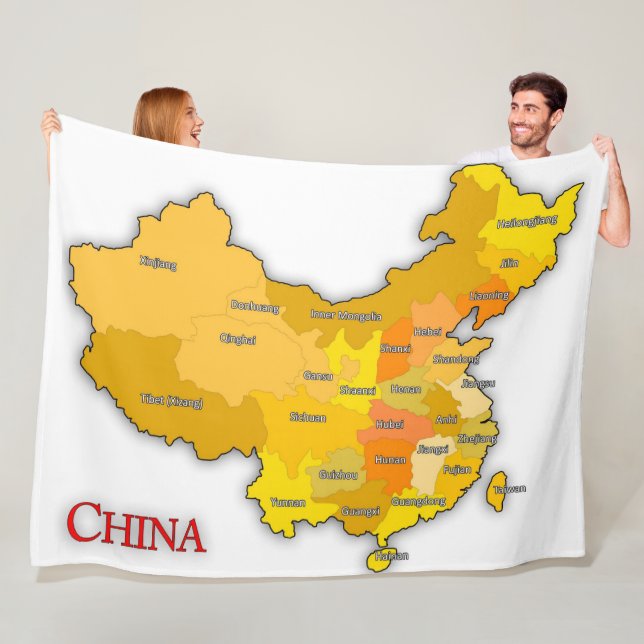 KARTE DER CHINA FLEECEDECKE (Beispiel)