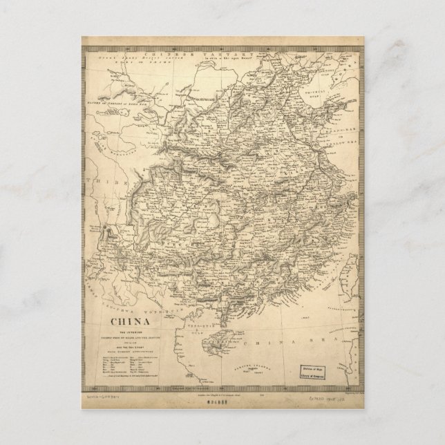 Karte der China von Jean-Baptiste Du Halde (1710-1 (Vorderseite)