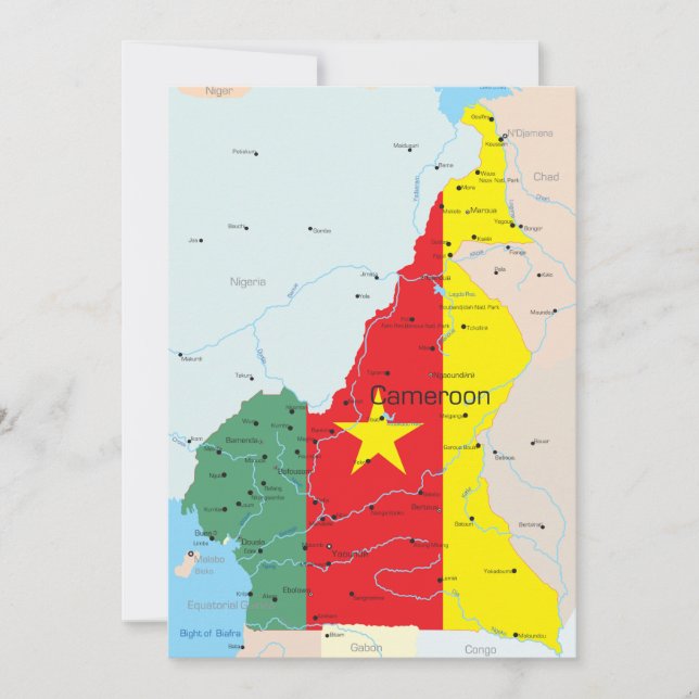 Karte der Einladungen von Kamerun (Vorderseite)