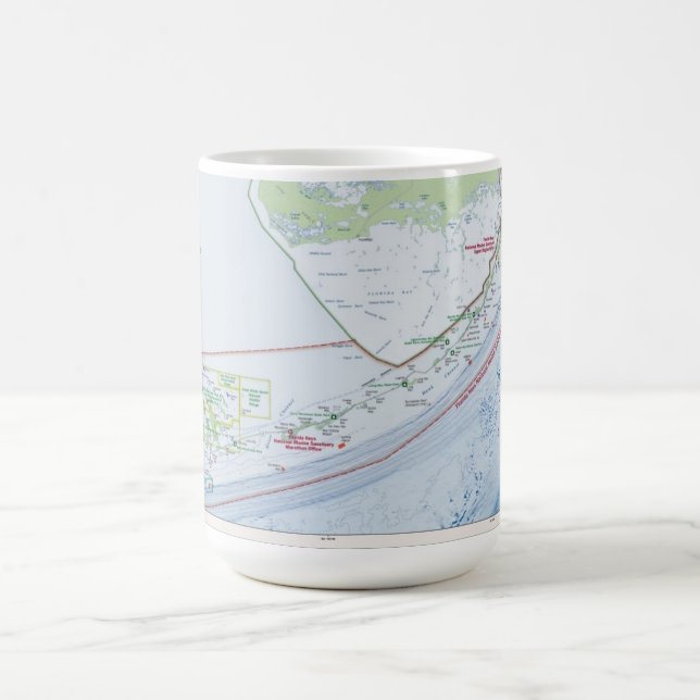 Karte der Florida-Schlüssel Kaffeetasse (Mittel)