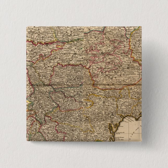 Karte der französischen Siedlungen Button (Vorderseite)