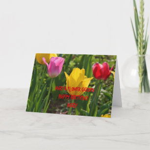 Karte der GEBURTSTAG der FRÜHJAHR-TULPE