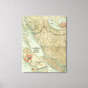 Karte der Grand Trunk Pacific Railway Leinwanddruck