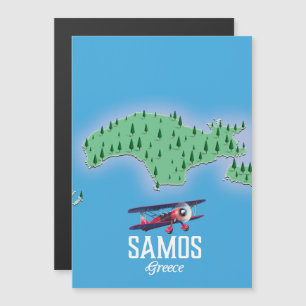 Karte der griechischen Insel Samos