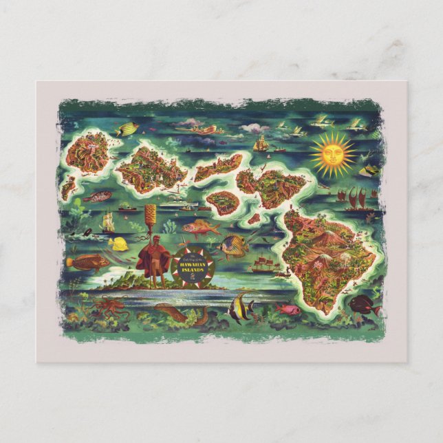 Karte der Hawaiianischen Inseln 1950 (Vorderseite)