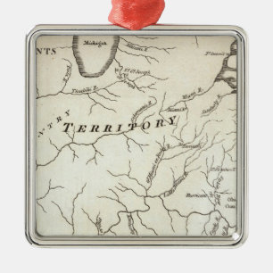 Karte der hinteren Regelungen Silbernes Ornament