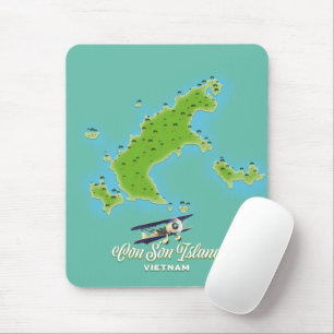 Karte der Insel Con Son Vietnam Mousepad