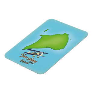 Karte der Insel Iwo Jima Japan Magnet