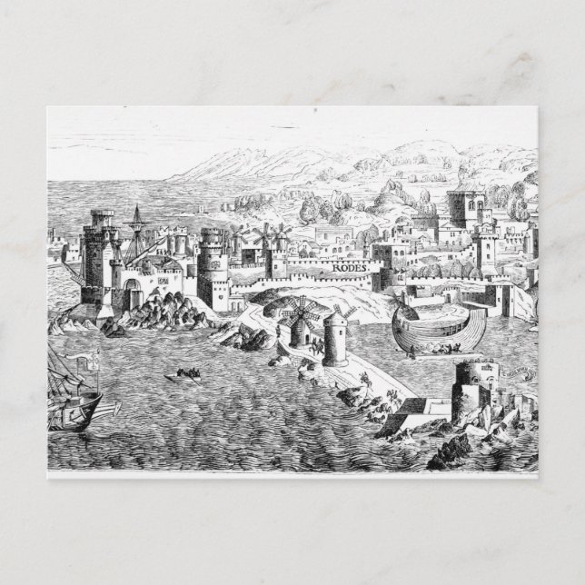 Karte der Insel Rhodos (Vorderseite)