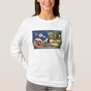 Karte der Insel und der Moorea Insel T-Shirt