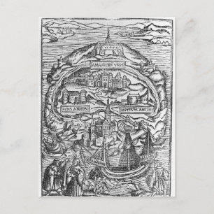 Karte der Insel Utopia, Buch frontispiece